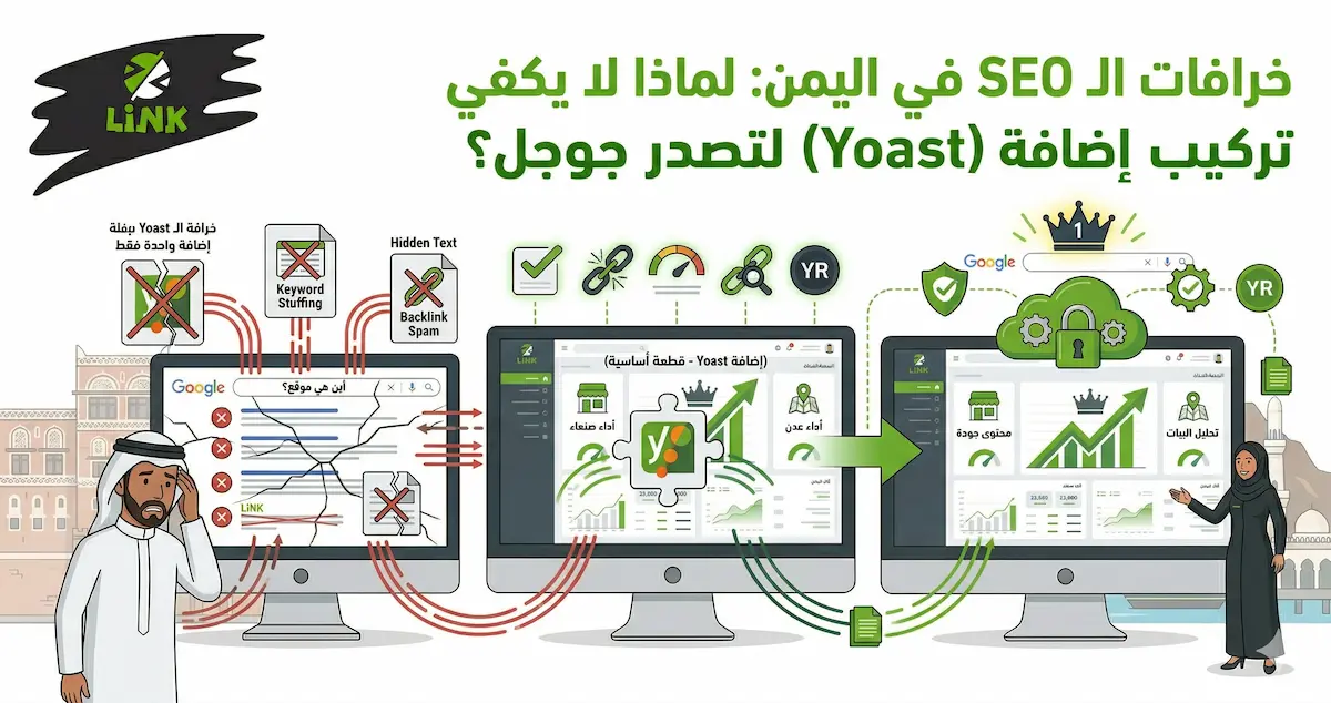 خبير سيو في اليمن يوضح خرافات تحسين محركات البحث ولماذا إضافة Yoast غير كافية للتصدر | وكالة لينك